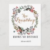 真の友情引用文友人感謝ことわざ ポストカード (正面)