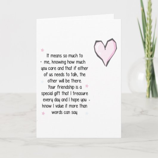 真の友情***ハッピーバースデー**** カード (正面)