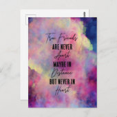 真の友達は決して離れない – ギフトアイディア ポストカード (正面/裏面)