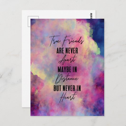 真の友達は決して離れない – ギフトアイディア ポストカード (正面/裏面)