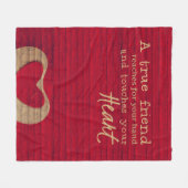 真の友達-友情毛布-毛布MED フリースブランケット (正面(横))