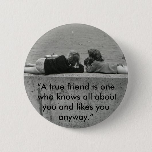 真の友達 缶バッジ (正面)