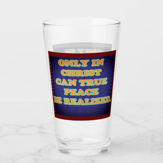 真の平和を実現できるのはキリストだけである。 タンブラーグラス (正面)