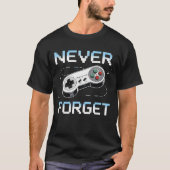 真の忘れレトロゲームのためのクラシックNever Gaming Tシャツ (正面)