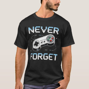 真の忘れレトロゲームのためのクラシックNever Gaming Tシャツ