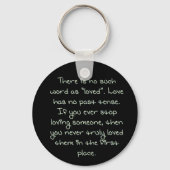 真の愛がない過去時制引用文予算キーリング キーホルダー (正面)