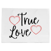 真の愛のブラックバレンタイン ラージペーパーバッグ (裏面)