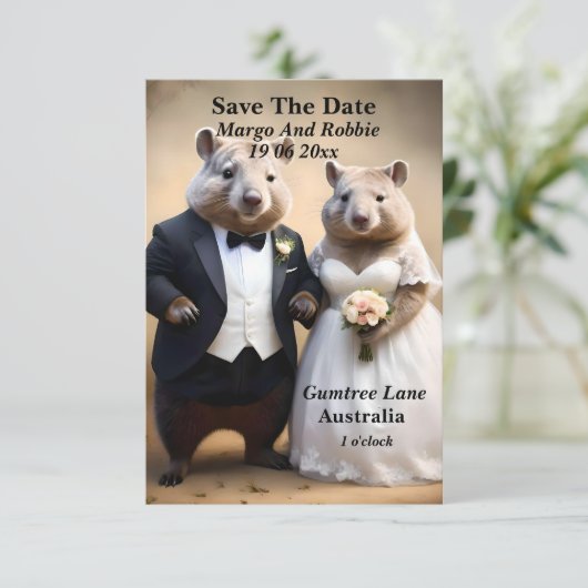 「真の愛の下:結び目を結ぶウォンバット 招待状 (スタンド正面)