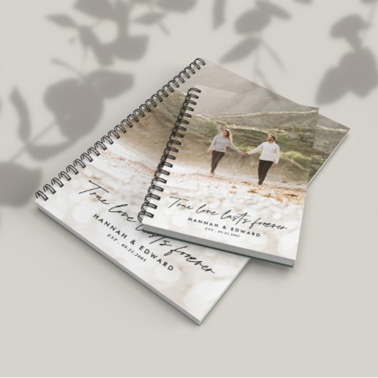真の愛の写真モダンのギフトパーソナライズされた ノートブック
