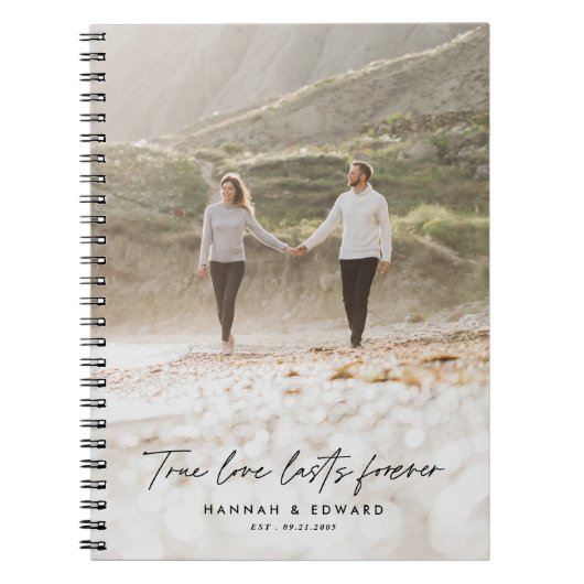 真の愛の写真モダンのギフトパーソナライズされた ノートブック (正面)