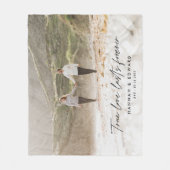 真の愛の写真モダンのギフトパーソナライズされた フリースブランケット (正面)