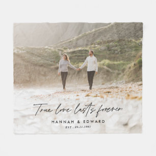 真の愛の写真モダンのギフトパーソナライズされた フリースブランケット