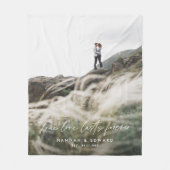 真の愛の写真モダンのギフトパーソナライズされた フリースブランケット (正面)