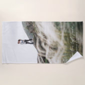 真の愛の写真モダンミニマルギフトF ビーチタオル (正面)