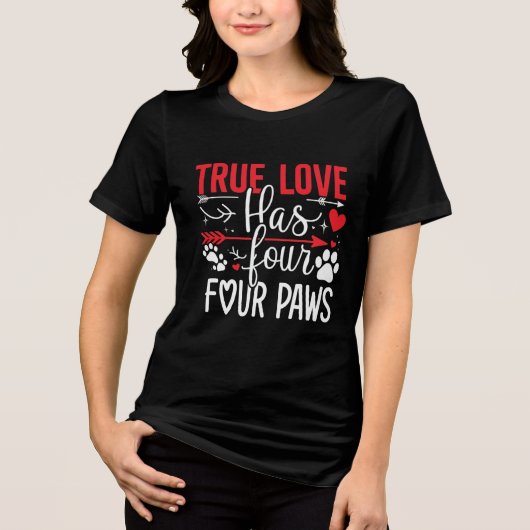 真の愛の四つの足 トライブレンドTシャツ (正面)