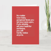 真の愛の引用文何人の豪華な顔があなたを飾るか カード (正面)