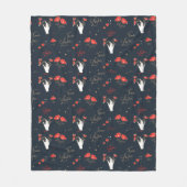 真の愛の手と花 フリースブランケット (正面)