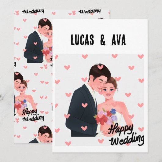 「真の愛の招待状」 招待状 (正面/裏面)