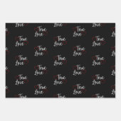 真の愛の白いバレンタイン ラッピングペーパーシート (正面3)