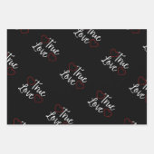 真の愛の白いバレンタイン ラッピングペーパーシート (正面2)