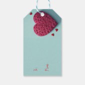 真の愛の花のハート- ギフトタグ (裏面)