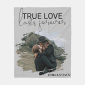 真の愛はいつまでも続く |フォトフリースブランケット フリースブランケット (正面)