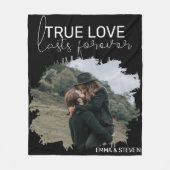 真の愛はいつまでも続く |写真 フリースブランケット (正面)