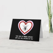 真の愛はクモを殺している – バおもしろいンタイン シーズンカード (正面)