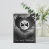 真の愛は信じ難い飛んでいる豚だキスをする ポストカード (スタンド正面)