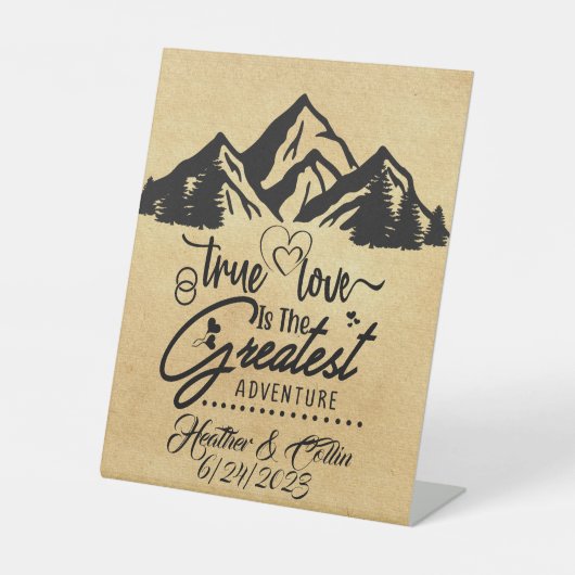 真の愛は冒険素晴らしの兆候カスタムである 台座サイン (正面)