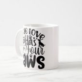 真の愛は四つの手を持って動物愛好家 コーヒーマグカップ (正面左)