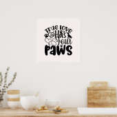 真の愛は四つの手を持って動物愛好家 ポスター (キッチン)