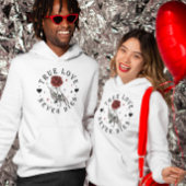 真の愛は決して死なないバレンタインのスケルトン パーカ