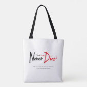真の愛は決して死なない トートバッグ (裏面)