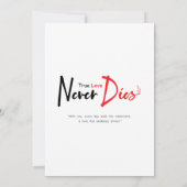 真の愛は決して死なない 招待状 (裏面)