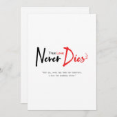 真の愛は決して死なない 招待状 (正面/裏面)