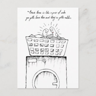 真の愛は靴下のようなものだ ポストカード