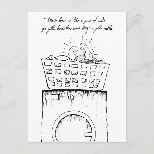 真の愛は靴下のようなものだ ポストカード (正面)