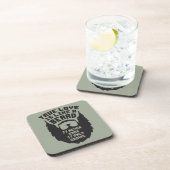 真の愛は髭のようなものだ – おもしろいノベルティ コースター (右側)