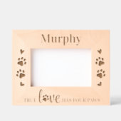 真の愛は4つの足を持つ – 犬パーソナライズされたの恋人 レーザー彫刻フレーム (正面)