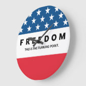 真の愛国者の自由 ラージ壁時計 (傾斜)