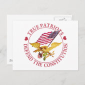 真の愛国者は憲法を守る ポストカード (正面/裏面)
