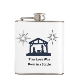 真の愛生まれはの上の馬小屋で フラスク