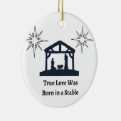 真の愛生まれは聖降誕祭の厩舎に入っていた セラミックオーナメント (右)
