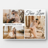 真の愛3の写真コラージュ結婚ミニマル フォトプラーク (正面)