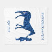 "真の愛"名前の馬の毛布パーソナライズされた。 フリースブランケット (正面(横))