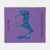 "真の愛"名前の馬の毛布パーソナライズされた。 フリースブランケット (正面(横))