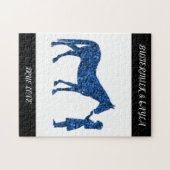 "真の愛"馬のパズルの名前パーソナライズされた。 ジグソーパズル (横)