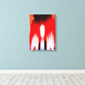 真の炎アート キャンバスプリント (インサイチュ (ウッドフロア))