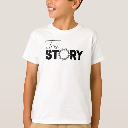 真の物語キリスト教のイースタークロス Tシャツ (正面)